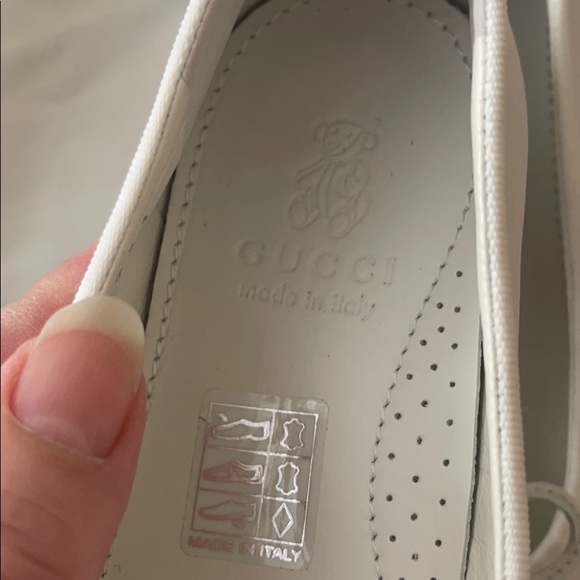 Gucci White Gomma Nappa Iris Sz 32 - Picture 9 of 14
